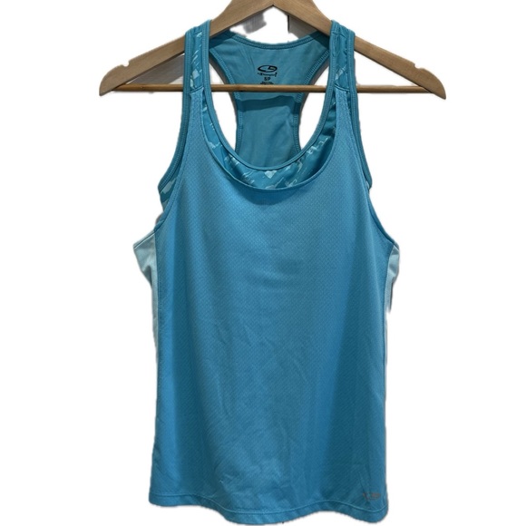 Sz.S-Champion Sports Built in Bra Tank- Blue Light blue - Picture 3 of 14